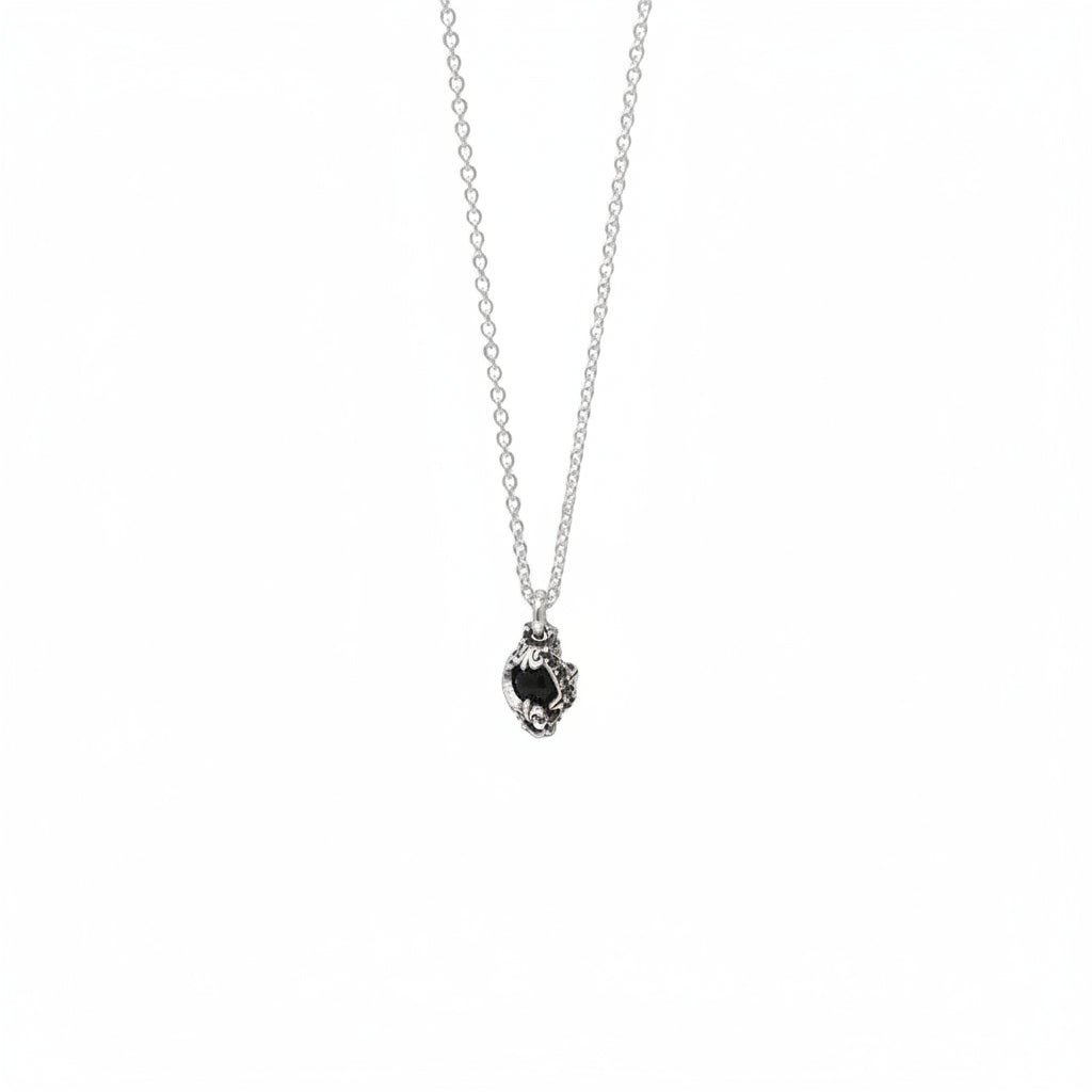 Mini Onyx Ball Pendant Necklace