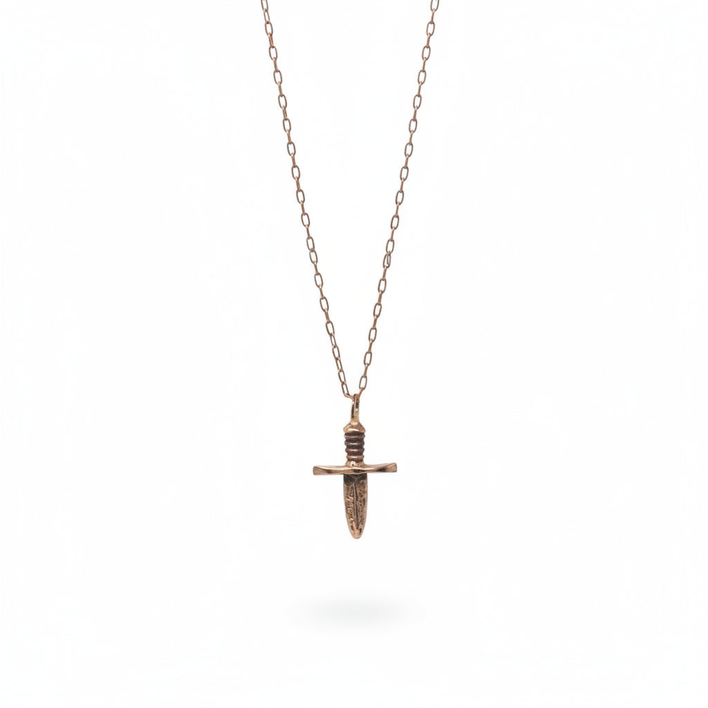 Mini Gold Dagger Pendant Necklace