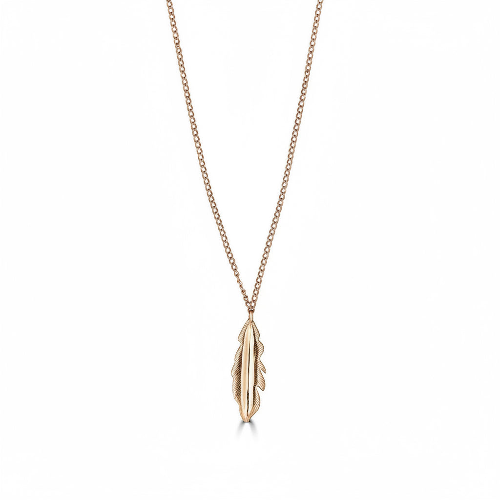 Mini Gold Leaf Pendant Necklace