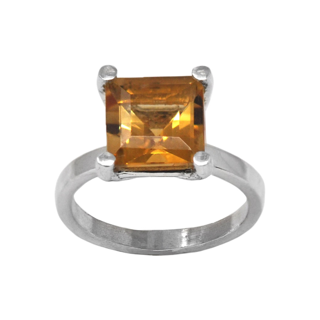 Square Gemstone Ring