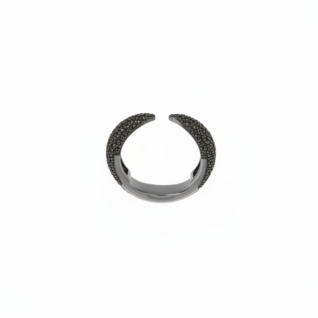 Black Diamond Claw Ring