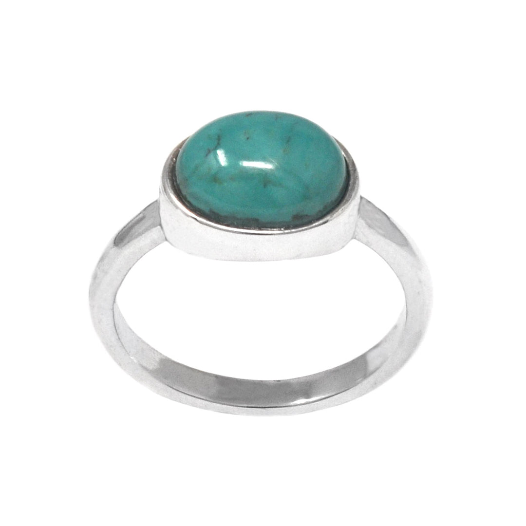 Landscape Oval Turquoise Ring