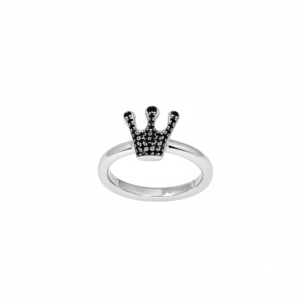 Black Diamond Crown Ring