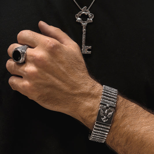 KeyDesign Bullet Bracelet With Fleur De Lis Clasp
