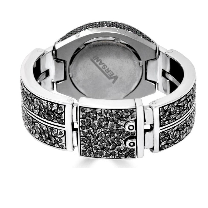Chrono Watch with Black Diamonds Face and KeyDesign Bracelet