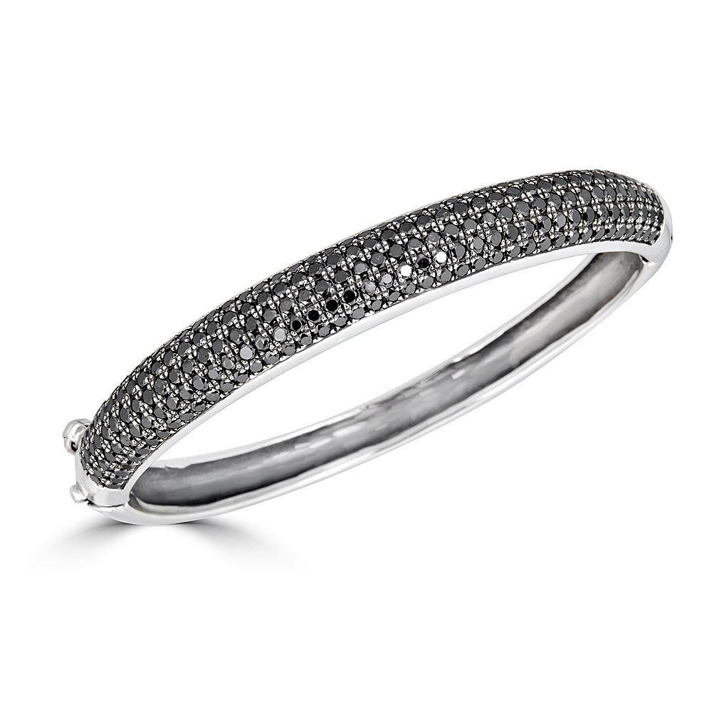 Pave Black Diamond Bangle