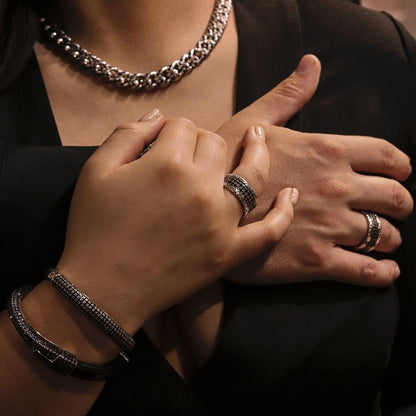 Pavé Black Diamond Bangle