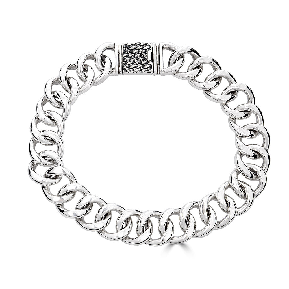 Thick silver cuban link necklace online