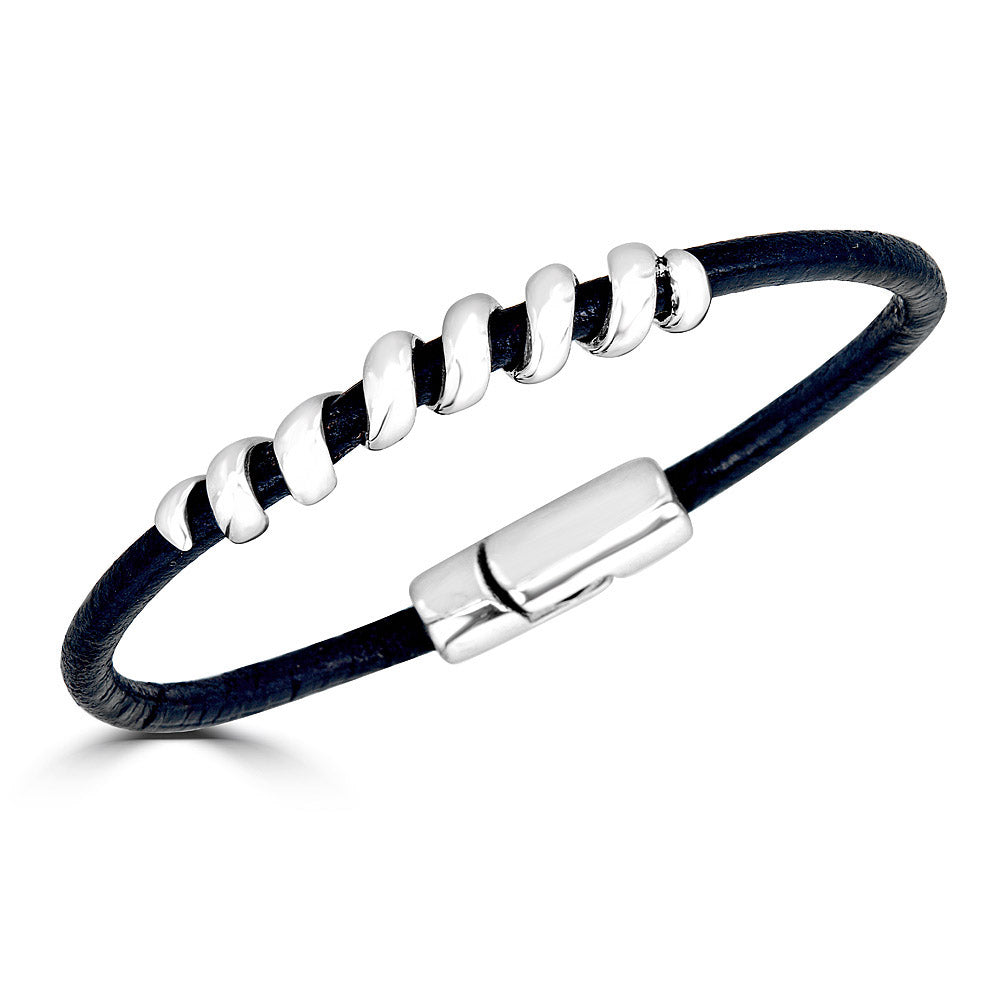 Spiral Leather Bracelet