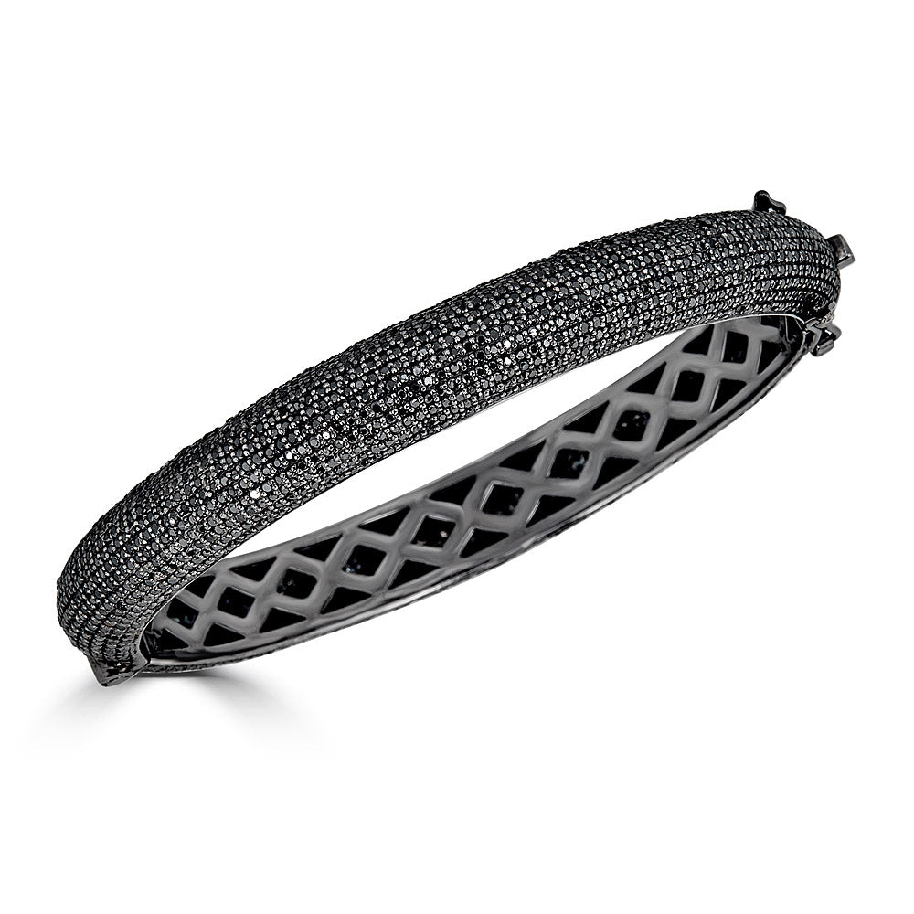 All Around Black Diamond Bangle