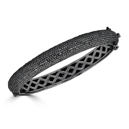 All Around Black Diamond Bangle
