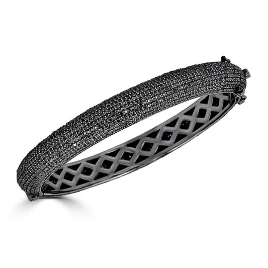 All Around Black Diamond Bangle