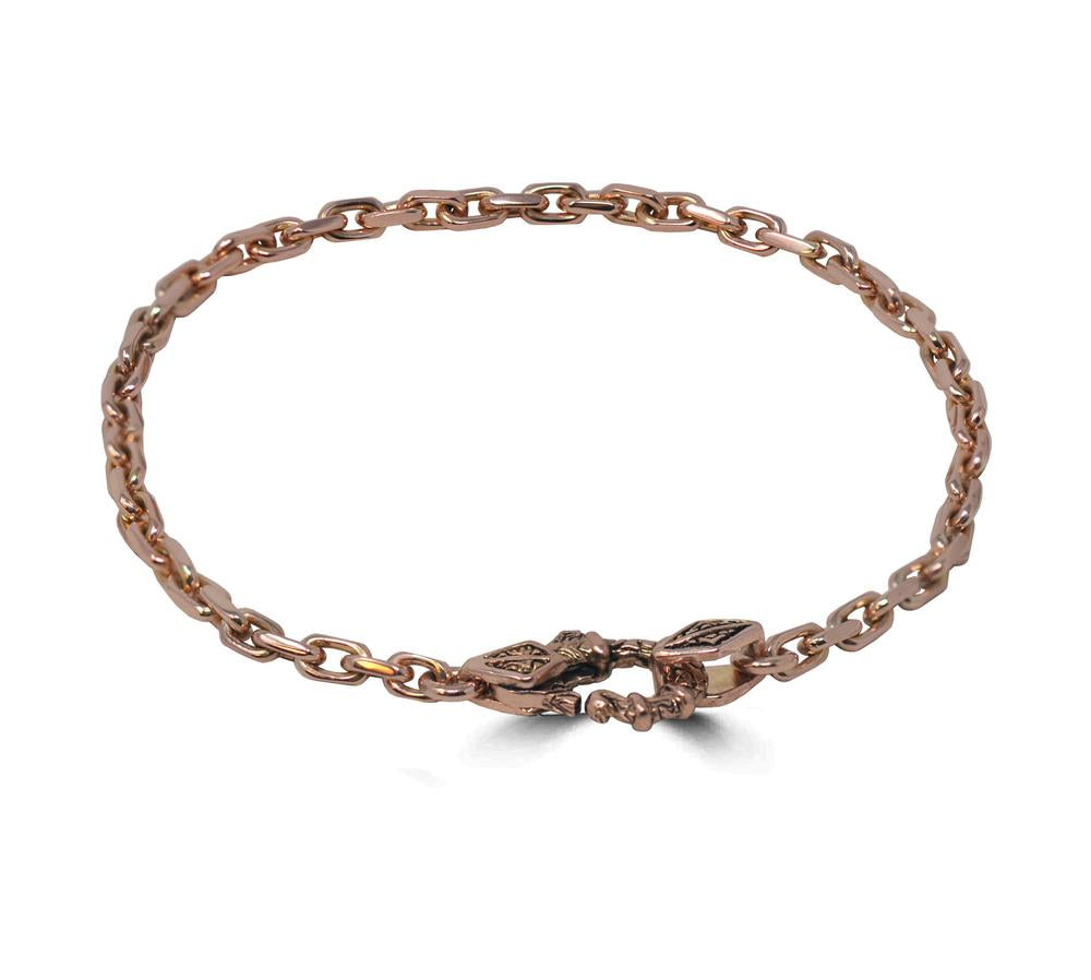 Large Cable Link Bracelet In Rose Gold