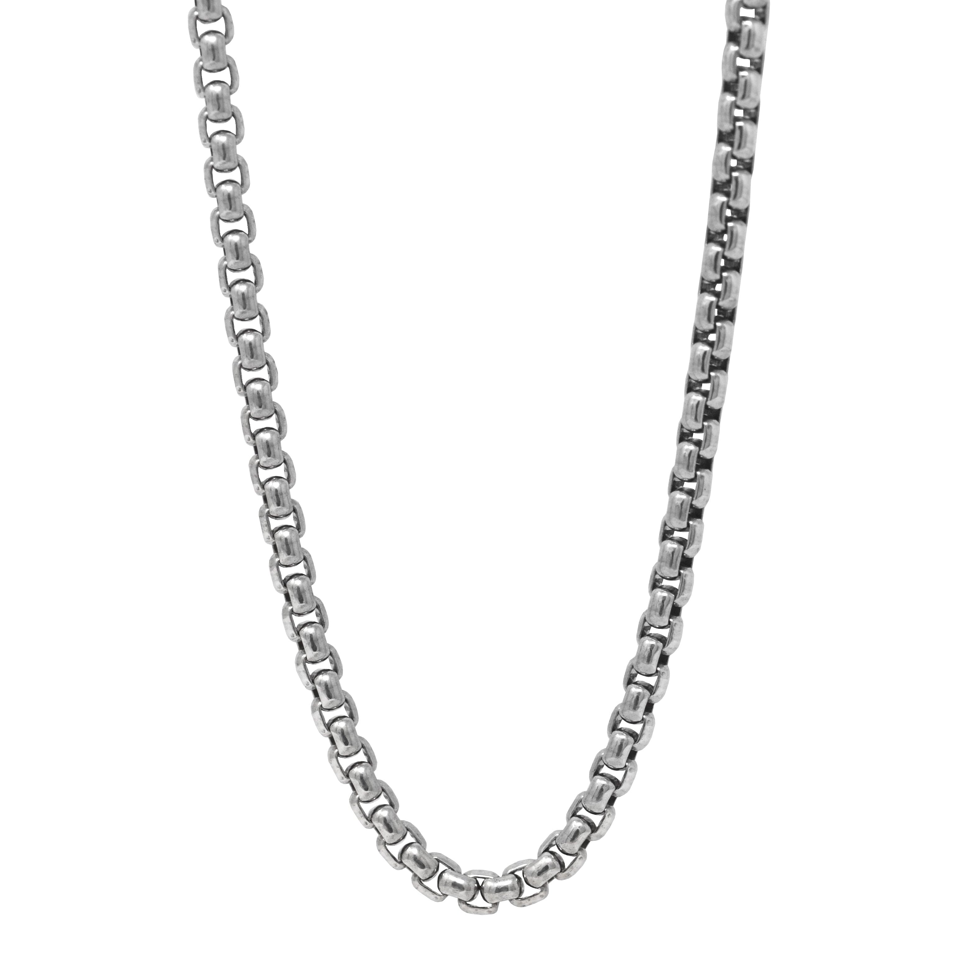 Large Round Box Chain Necklace, 3.5mm | Versani