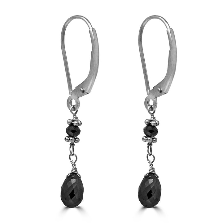 Black Diamond Drop Earrings