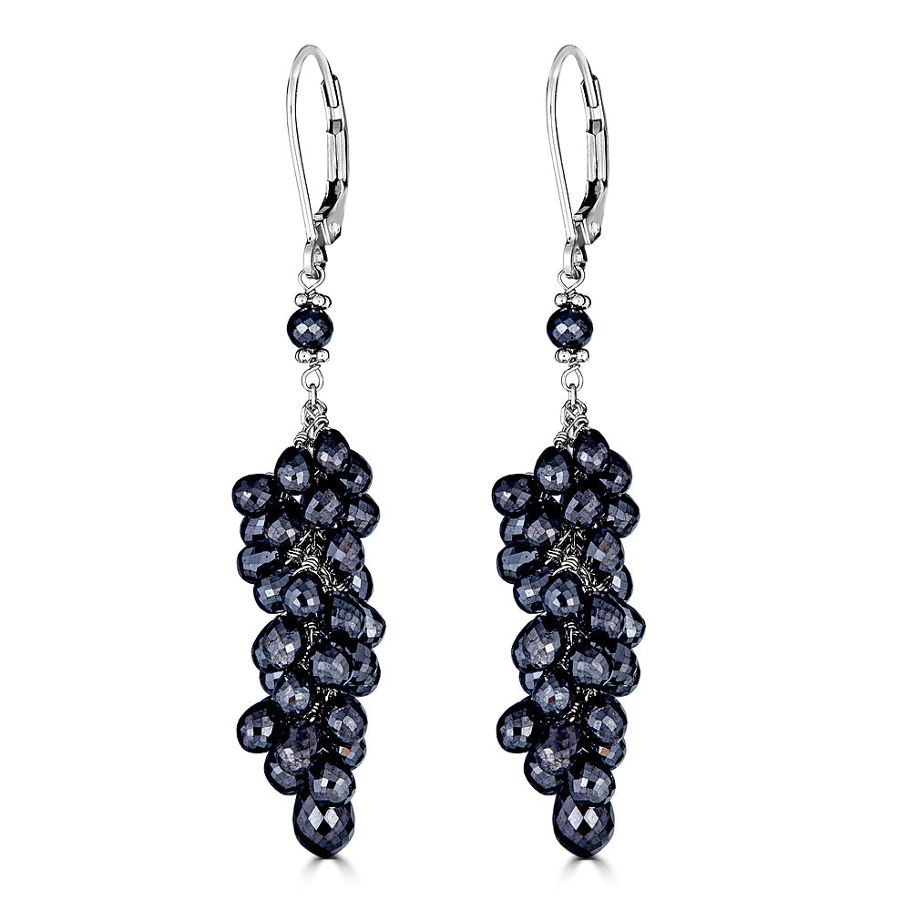 Black Diamond Grape Earrings