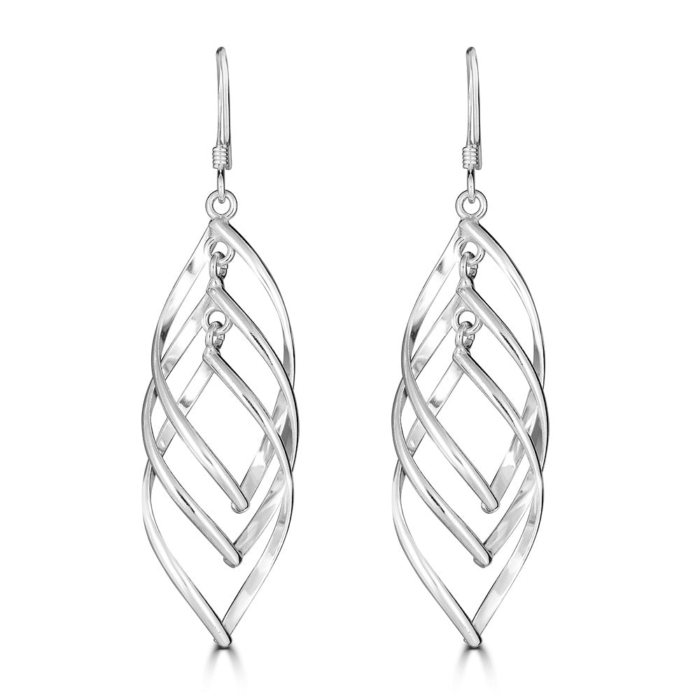 Three Tier Drop Earrings