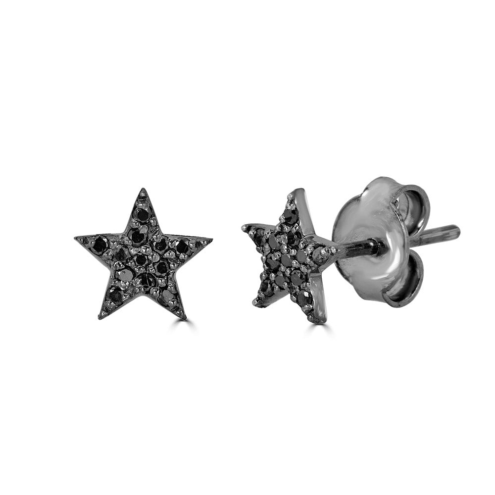 Black Diamond Star Studs
