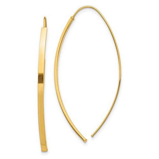 Gold Oblong Wire Hoops