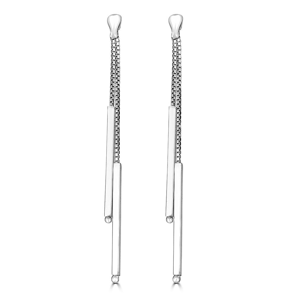 Double Dangling Bar Earrings