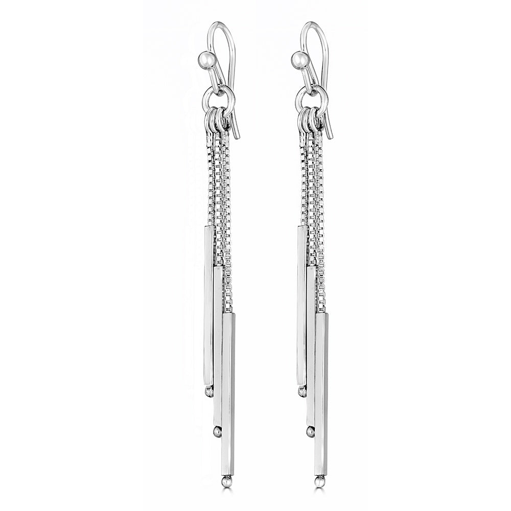 Triple Dangling Bar Earrings