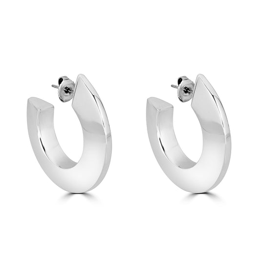 Thick Flat Hoop Earrings