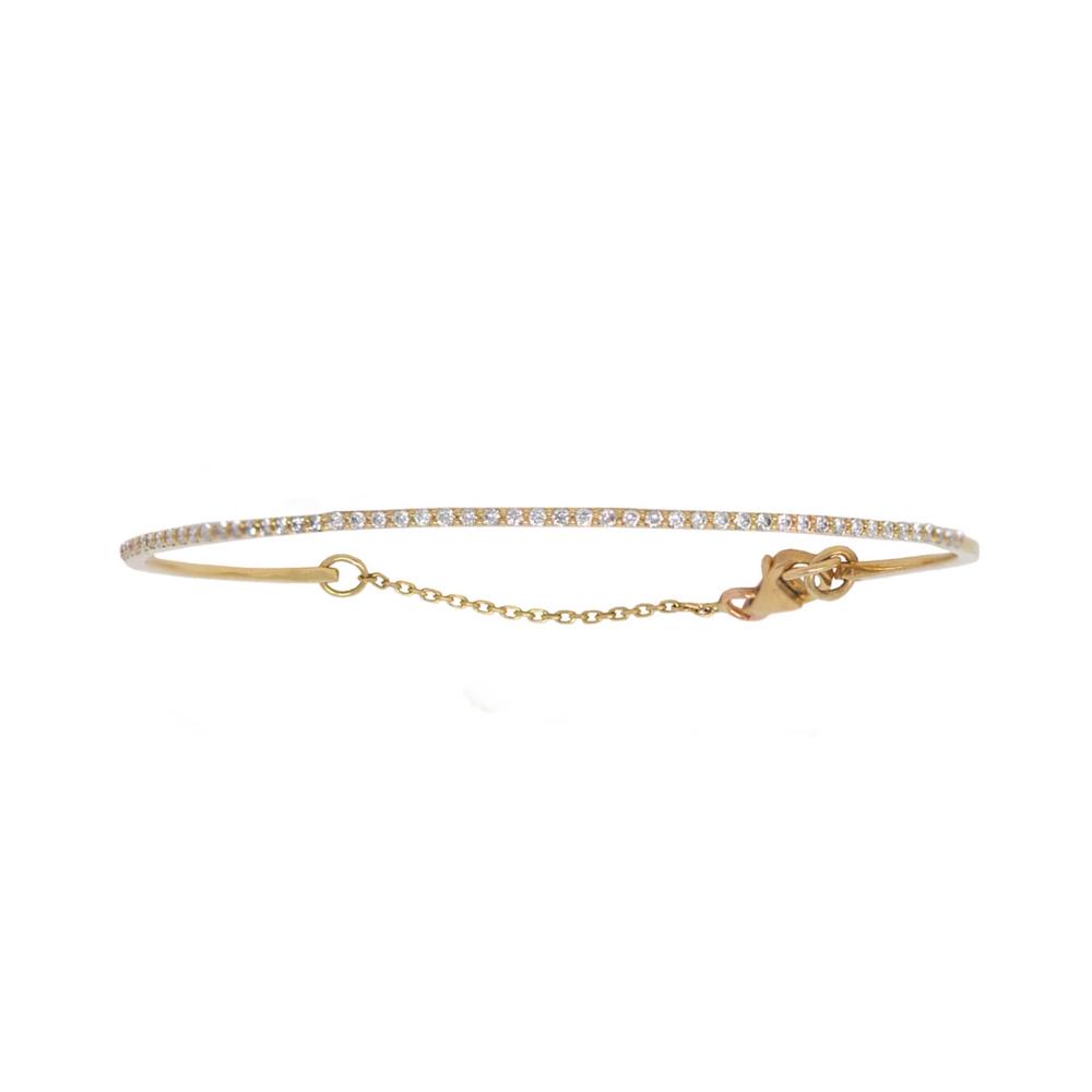 White Diamond Thin Bracelet