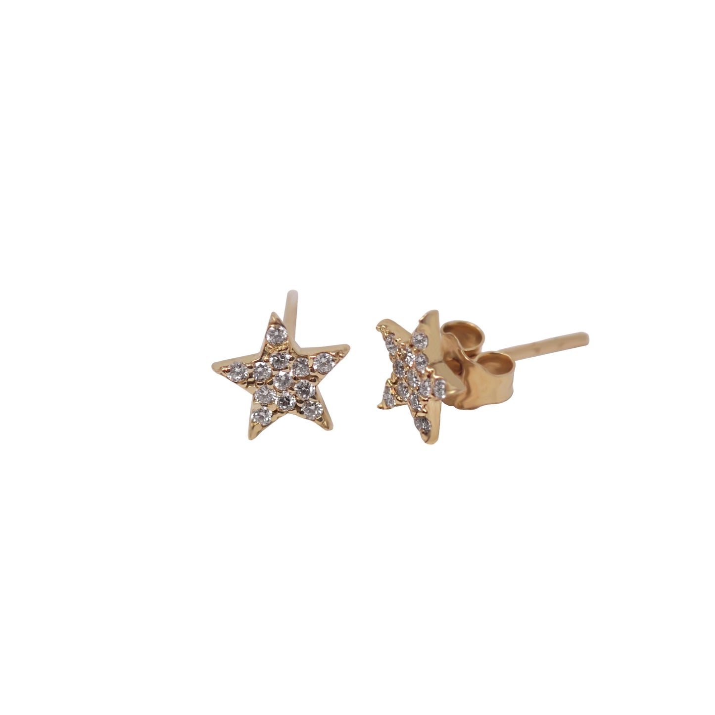 White Diamond Star Studs