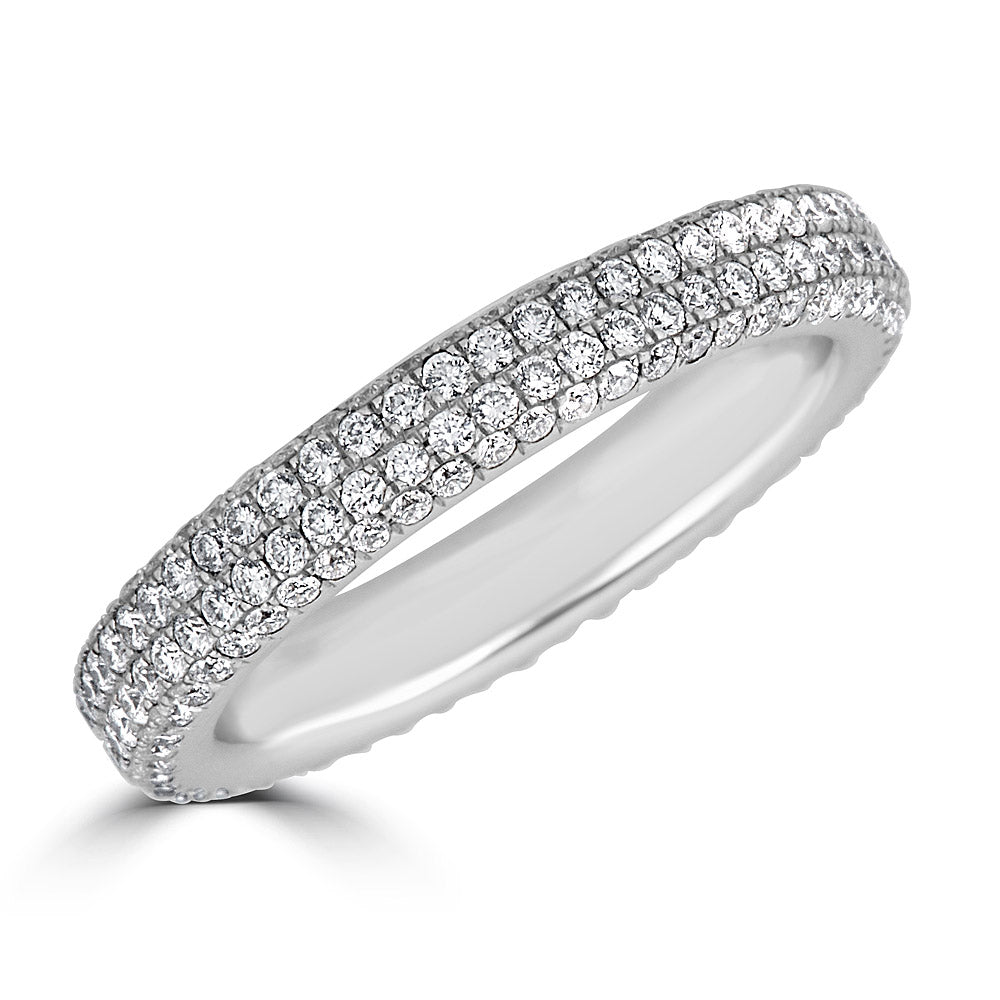 White Diamond Pave Eternity Band