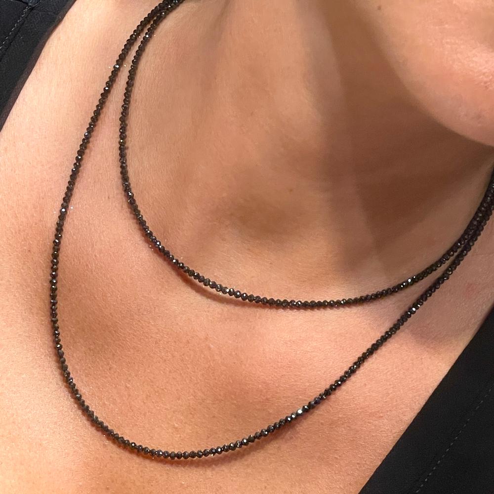 Black Diamond Bead Necklace