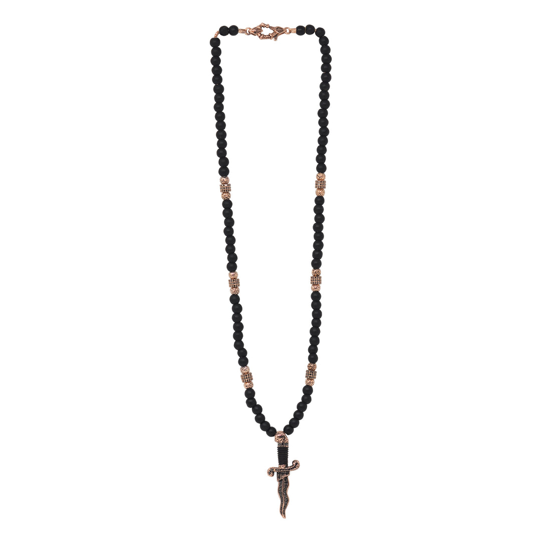 Black Diamond KeyDesign Wood Dagger Beaded Necklace