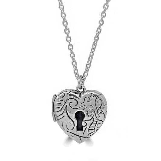 KeyDesign Heart Locket Pendant Necklace