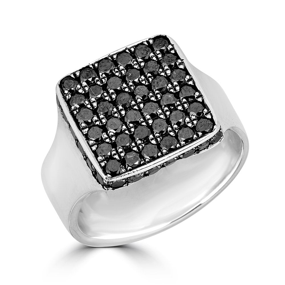Black Diamond Square Top Ring