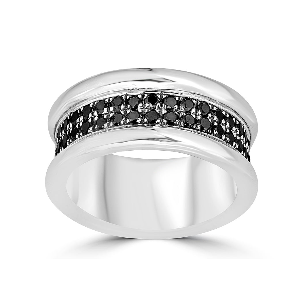 Black Diamond Tube Framed Ring