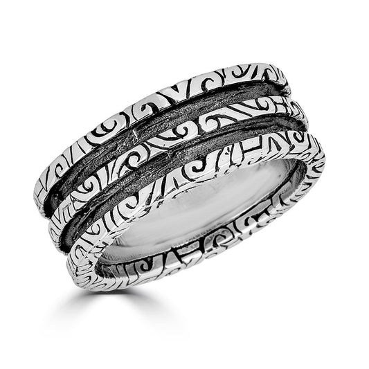 KeyDesign Two Row Oxidized Ring