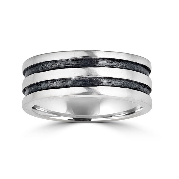 Two Row Oxidized Ring | Versani