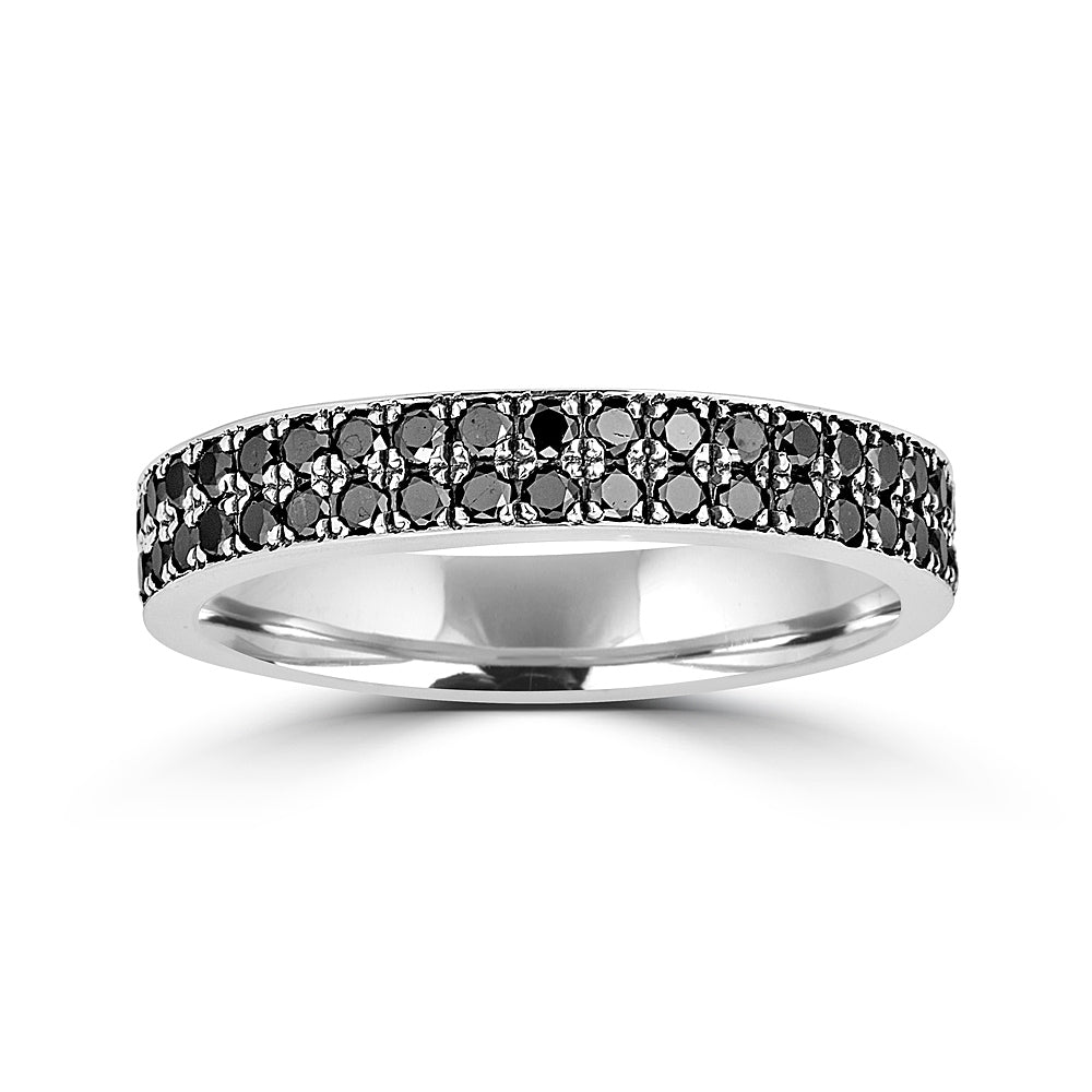 Black Diamond Double Row Eternity Band