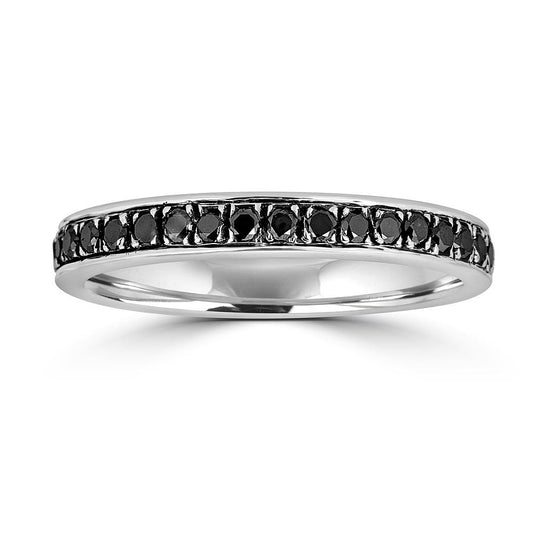 Black Diamond Single Row Eternity Band