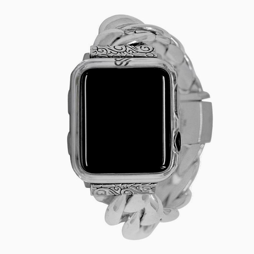 Large Cuban Link Apple Watch Band With Keydesign Clasp