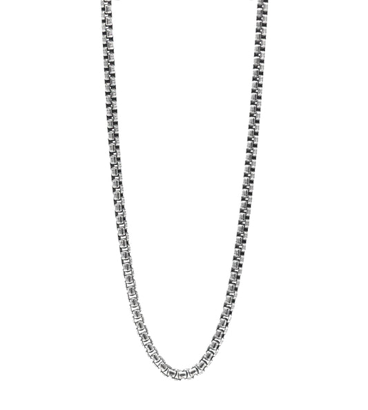 Medium Round Box Chain Necklace, 2.5mm