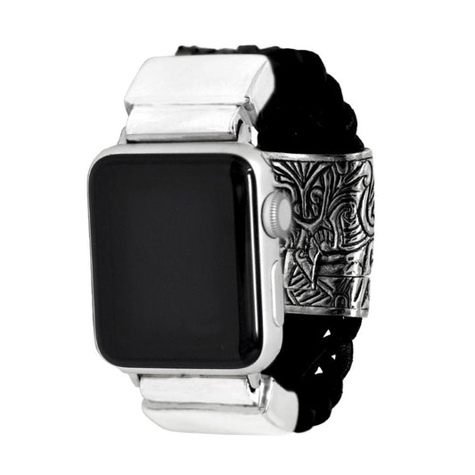 Weaved Leather Bracelet Keydesign Clasp Apple Watch Band